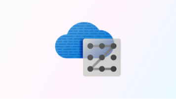 Icon of a cloud and a square with dots.